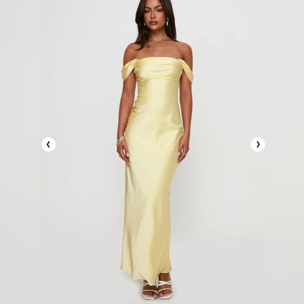 Azura Off The Shoulder Maxi Dress Yellow